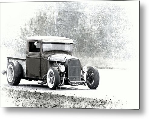 1932 Ford Pickup Metal Print featuring the photograph Ford Hot Rod by Athena Mckinzie