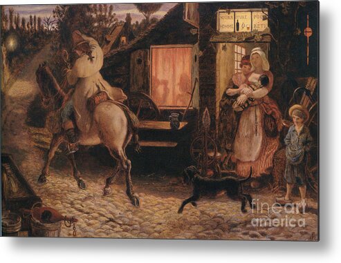 Ford Madox Brown Metal Print featuring the painting Ford Madox Brown Traveller by MotionAge Designs