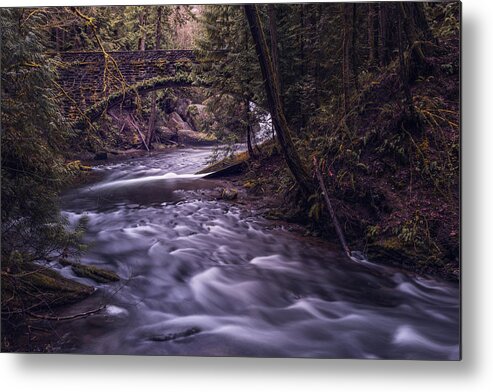 Waterfall Metal Print featuring the photograph Forrest Bridge by Chris McKenna