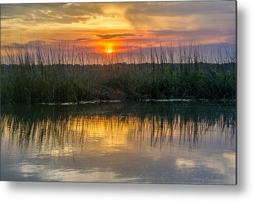 Beautiful Metal Print featuring the photograph Fort George River Sunset by Traveler's Pics