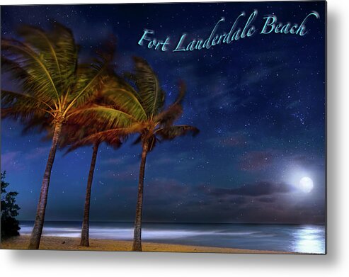 Beach Metal Print featuring the photograph Fort Lauderdale Beach Greeting by Mark Andrew Thomas