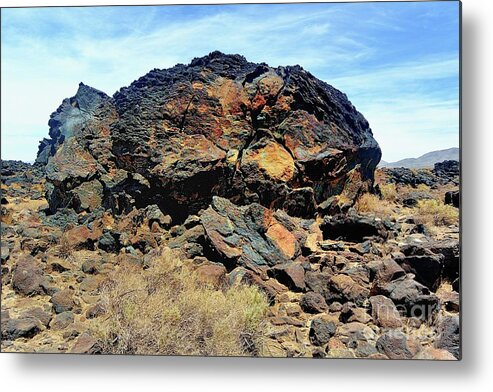 Basaltic Falls Metal Print featuring the photograph Fossil Falls by Joe Lach