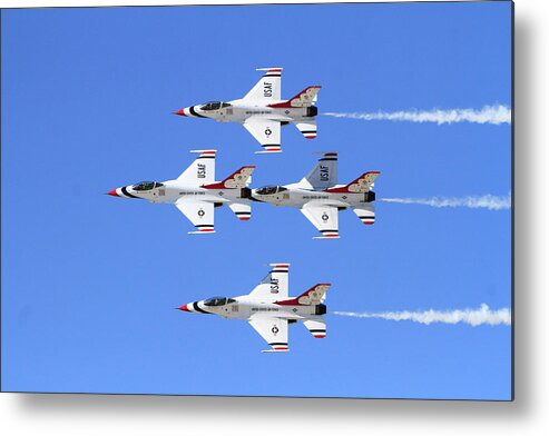 F-16 Metal Print featuring the photograph Four Mation by Shoal Hollingsworth