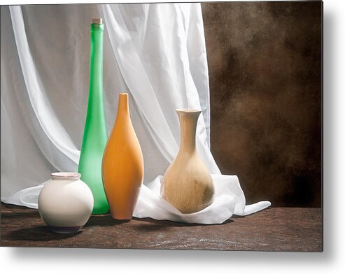 Vase Metal Print featuring the photograph Four Vases II by Tom Mc Nemar