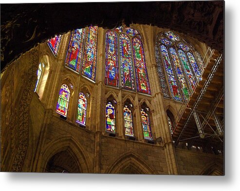 Stained Glass Metal Print featuring the photograph Fragments of Beauty by HweeYen Ong