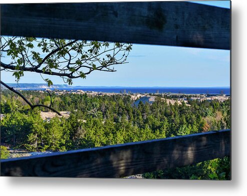 Landscape Metal Print featuring the photograph Framed View by Lester Plank