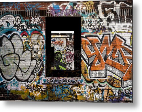 Graffiti Metal Print featuring the photograph Frames by Kreddible Trout