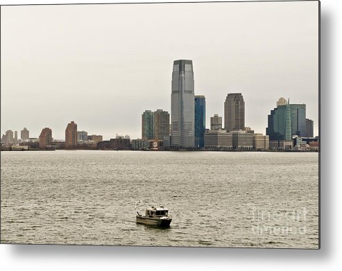 New York From Ferry Metal Print featuring the photograph Free from hustle and bustle by Elena Perelman
