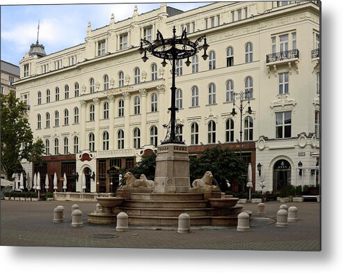 Freedom Square Metal Print featuring the photograph Freedom Square Budapest by Sally Weigand