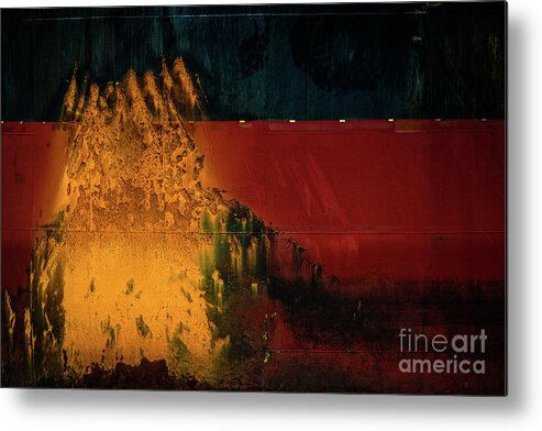 Abstract Metal Print featuring the photograph Freighter Rust by Doug Sturgess