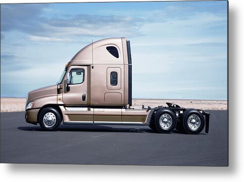Freightliner Metal Print featuring the digital art Freightliner by Super Lovely
