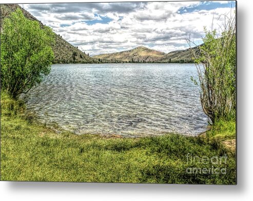 Joe Lach; Convict Lake Marina; Convict Lake; Alpine; Boat Launch; Sierra Nevada Mountains; Inyo National Forest; Mono County; Rocks; Trees; Mountains Metal Print featuring the photograph From the Trail Around Convict Lake by Joe Lach