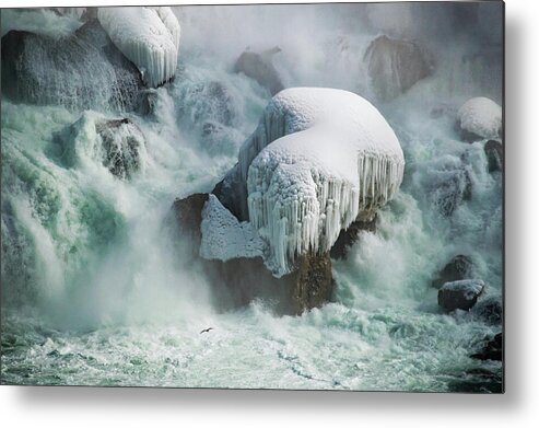 American Falls Metal Print featuring the photograph Frozen Falls by Tracy Munson