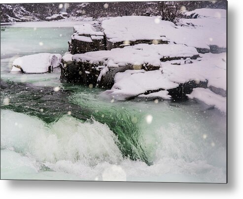 River Metal Print featuring the photograph Frozen Falls by Alex Lapidus