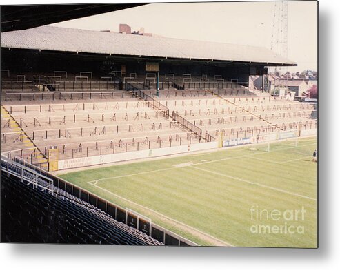Fulham Metal Print featuring the photograph Fulham - Craven Cottage - North Stand Hammersmith End 1 - April 1991 by Legendary Football Grounds