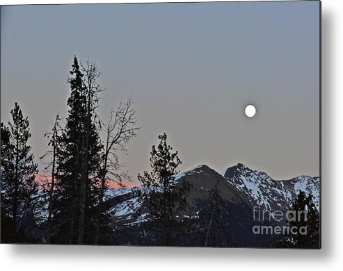 Colorado Rockies Metal Print featuring the photograph Full Moon Shinning Down by Tracy Rice Frame Of Mind