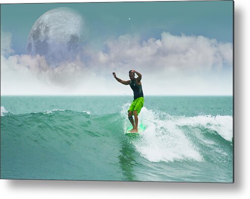Hang Five Metal Print featuring the digital art Funday Sunday by William Love