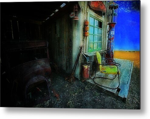 Landscape Metal Print featuring the photograph Gas for Sale by Jeff Burgess