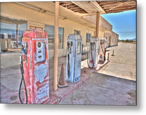 Gas Pumps Metal Print featuring the photograph Gas Pumps by Matthew Bamberg