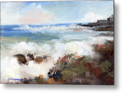 Visco Metal Print featuring the painting Gentle Breakers by P Anthony Visco