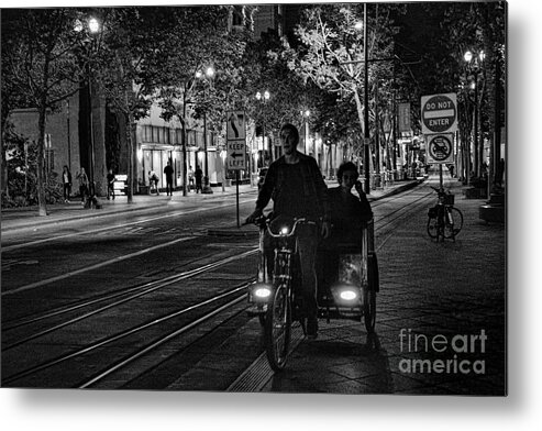 Architecture Metal Print featuring the photograph Getting around San Jose Nights by Chuck Kuhn