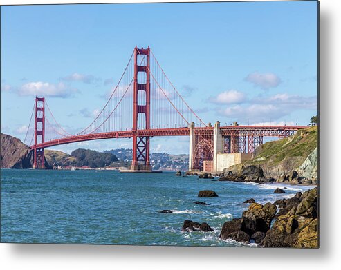 Bridge Metal Print featuring the photograph GGB by Digiblocks Photography