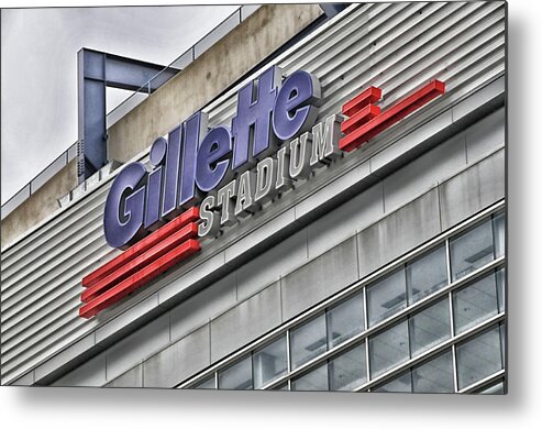 Stadium Metal Print featuring the photograph Gillette Stadium Sign by Mike Martin