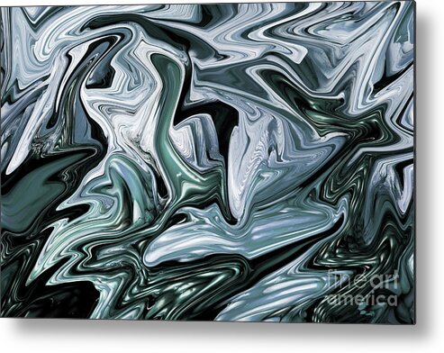 Abstract Metal Print featuring the photograph Glacial by Mike Eingle