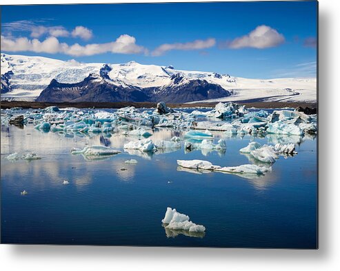 Iceland Metal Print featuring the photograph Glacier lagoon in Iceland by Matthias Hauser