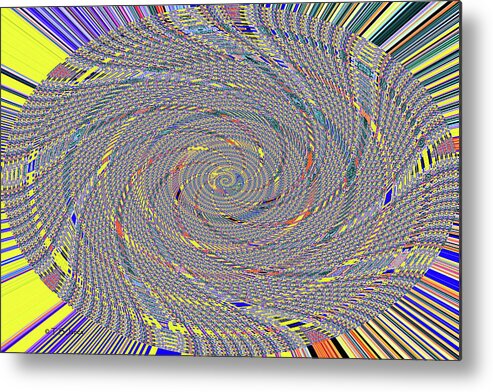 Glass Beads And Drawing Metal Print featuring the digital art Glass Beads And Drawing Abstract by Tom Janca