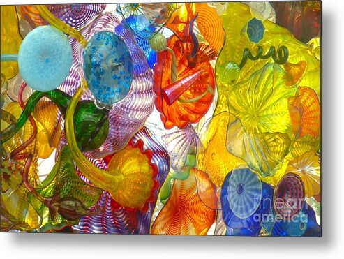 Glass Metal Print featuring the photograph Glass Ceiling 6 by Jean Wright