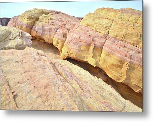 Valley Of Fire State Park Metal Print featuring the photograph Golden Buttes in Valley of Fire by Ray Mathis