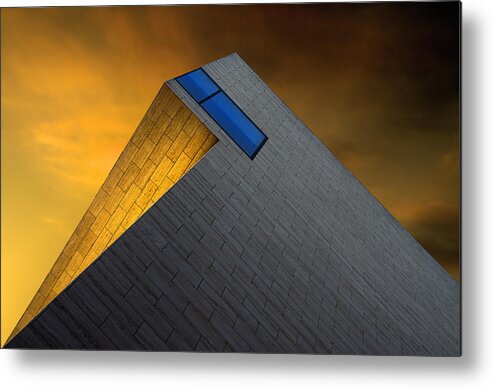 Architecture Metal Print featuring the photograph Golden Glow by Gilbert Claes