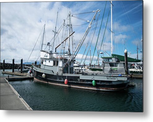 Golden North At Squalicum Harbor Metal Print featuring the photograph Golden North at Squalicum Harbor by Tom Cochran