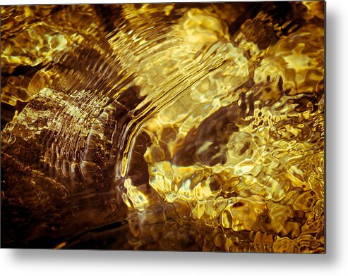 Water Metal Print featuring the photograph Golden Ripples by Robert McKay Jones