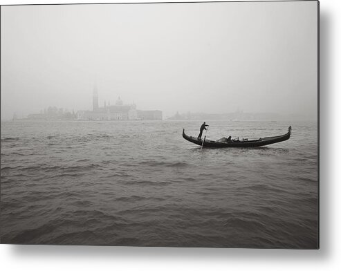 Venice Metal Print featuring the photograph Gondola Nella Nebbia 193042x by Marco Missiaja