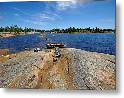 Georgian Bay Metal Print featuring the photograph Gone Exploring by Debbie Oppermann