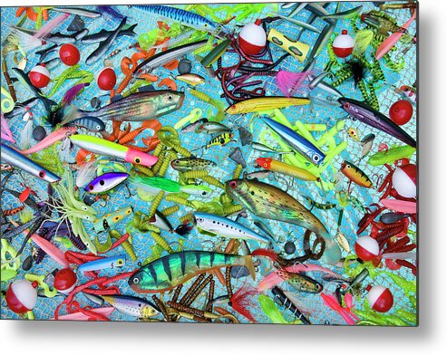 Jigsaw Puzzle Metal Print featuring the photograph Gone Fishin' by Carole Gordon