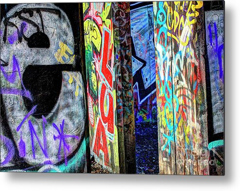Mosaic Metal Print featuring the photograph Graffiti Mosaic by Terry Rowe