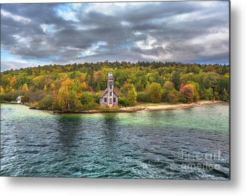 Lighthouse Metal Print featuring the photograph Grand Island Lighthouse Pictured Rock-5431 by Norris Seward