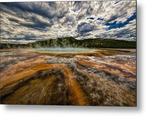 Grand Prismatic Spring Metal Print featuring the photograph Grand Prismatic Spring by Josh Bryant