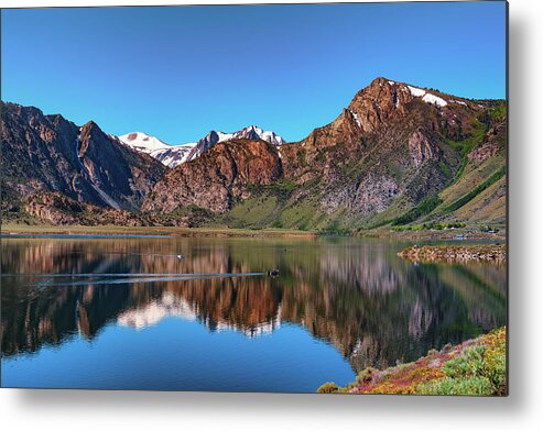 Lake Metal Print featuring the photograph Grant Lake Serenity June 2017 by Janis Knight