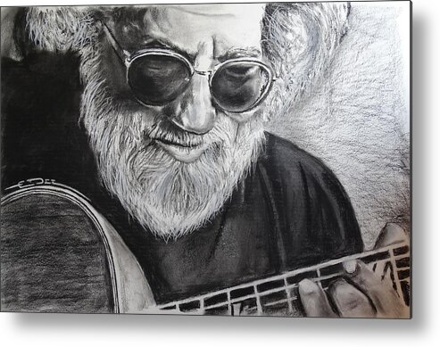 Jerry Garcia Metal Print featuring the drawing Grateful Dude by Eric Dee