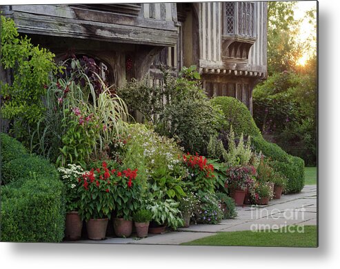 Sunset Metal Print featuring the photograph Great Dixter House and Gardens at Sunset 2 by Perry Rodriguez