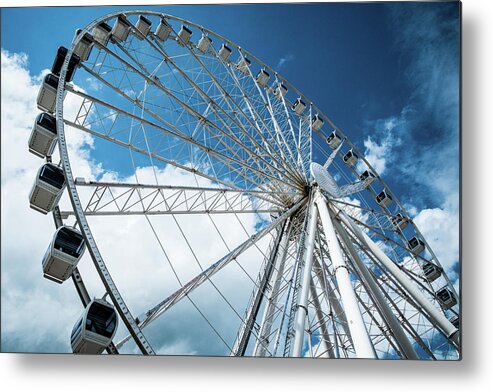 Ferris Wheel Metal Print featuring the photograph Great Smoky Mountain Ferris Wheel by Mary Lee Dereske