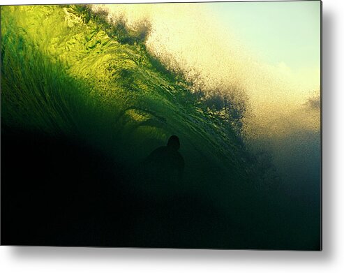 Surfing Metal Print featuring the photograph Green And Black by Nik West