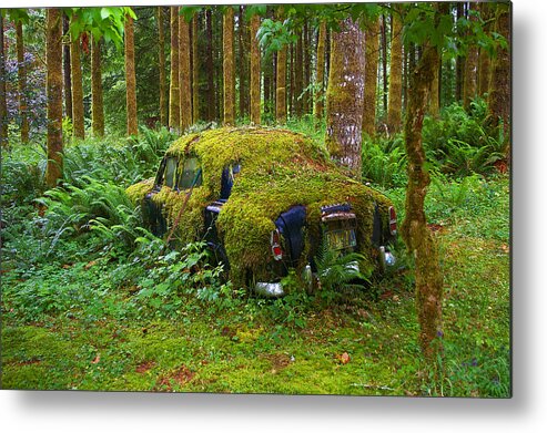 Green Car Metal Print featuring the photograph Green car by Ulrich Burkhalter