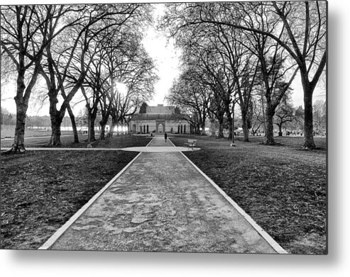 Seattle Metal Print featuring the photograph Green Lake Community Center Black and White by Pelo Blanco Photo