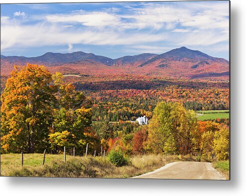 Autumn Metal Print featuring the photograph Green Mountains Autumn View by Alan L Graham