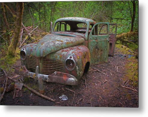 Green Metal Print featuring the photograph Green Relic by Cathy Mahnke